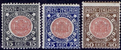 Italy Stamp Scott nr 130/132 - Francobolli Sassone nº 113/115